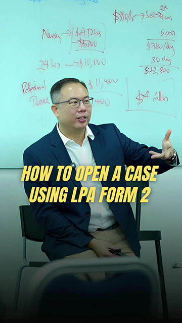 How to Open a Case Using LPA Form 2